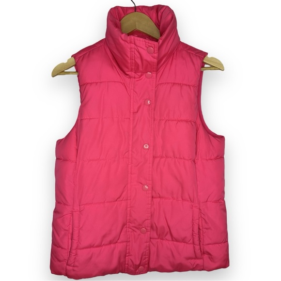 Old Navy | Snap Button Up | Fleece Lined | Quilted | Vest | Pink | Women's M/P - Picture 1 of 6